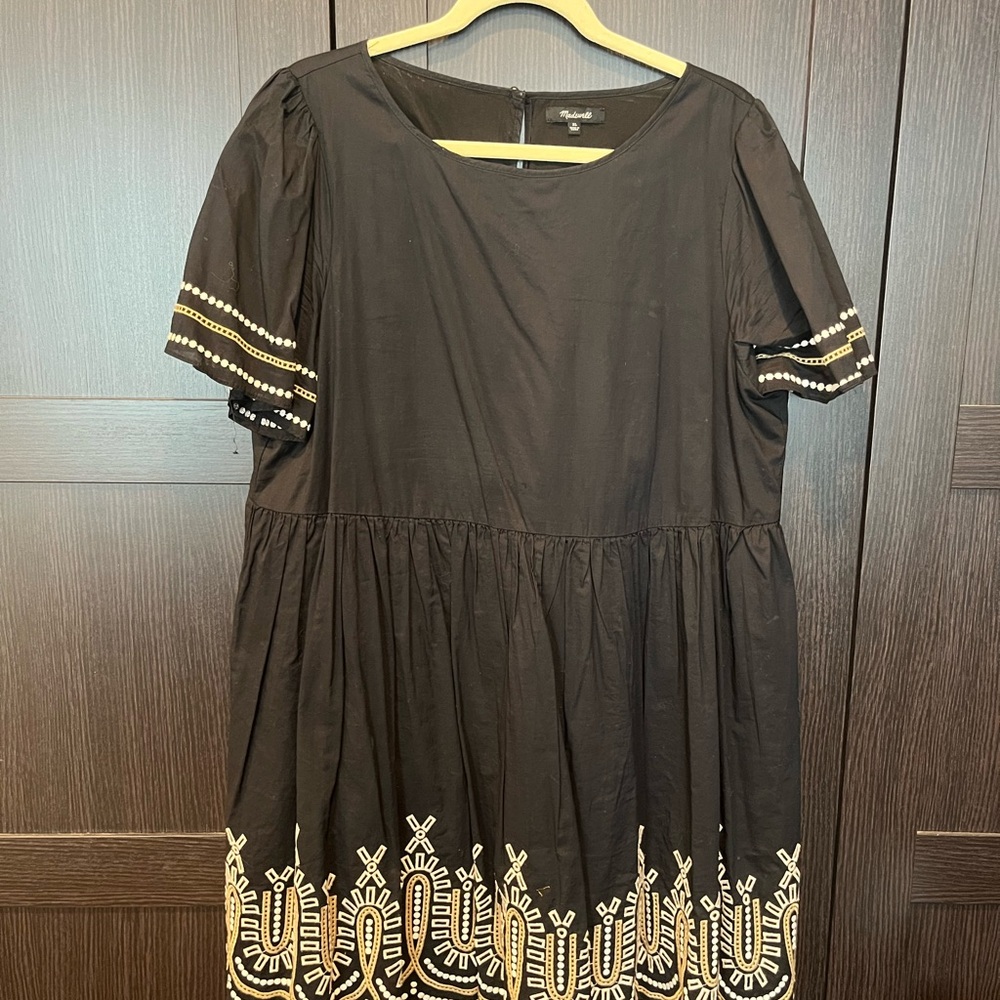 Black Dress with Embroidered Details